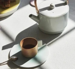 Arita - S&B Coffee Cup and Saucer Light Brown