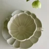 Blomsterkop med underkop; lysegrøn