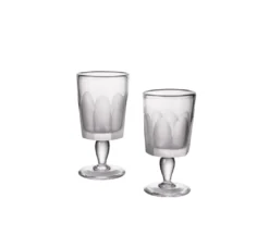 Facet Stem Glass 02 Set of two