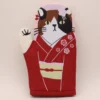 Grillhandske med kat i kimono