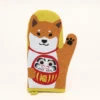 Grillhandske med shiba og lucky kat/daruma