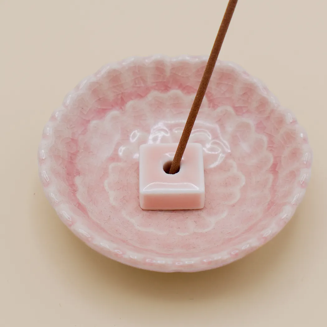 Holder til røgelse - Firkantet / Lyserød