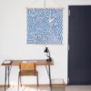 Japansk vægophæng: Furoshiki med blå striber