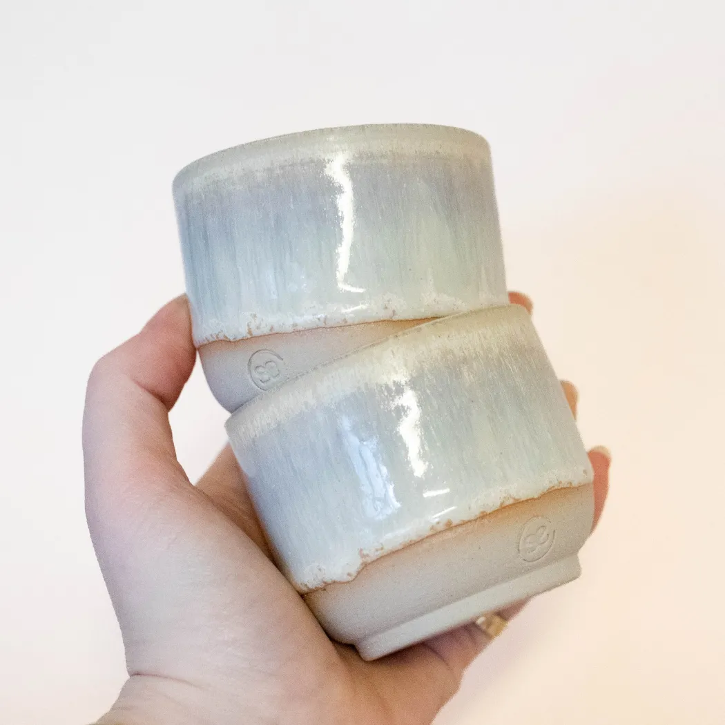 KŌHI - Signe Schmidt cortado kop i grå/beige/blå