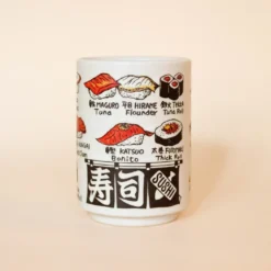 Kop med sushimotiv