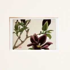 Kort med lilla blomster