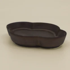 Organisk Keramikskål i bronze glasur