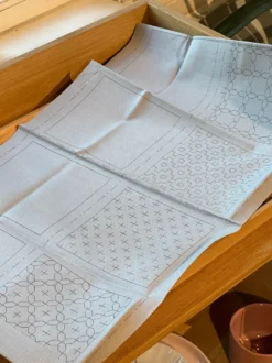 Sashiko broderistof (sæt af 4)
