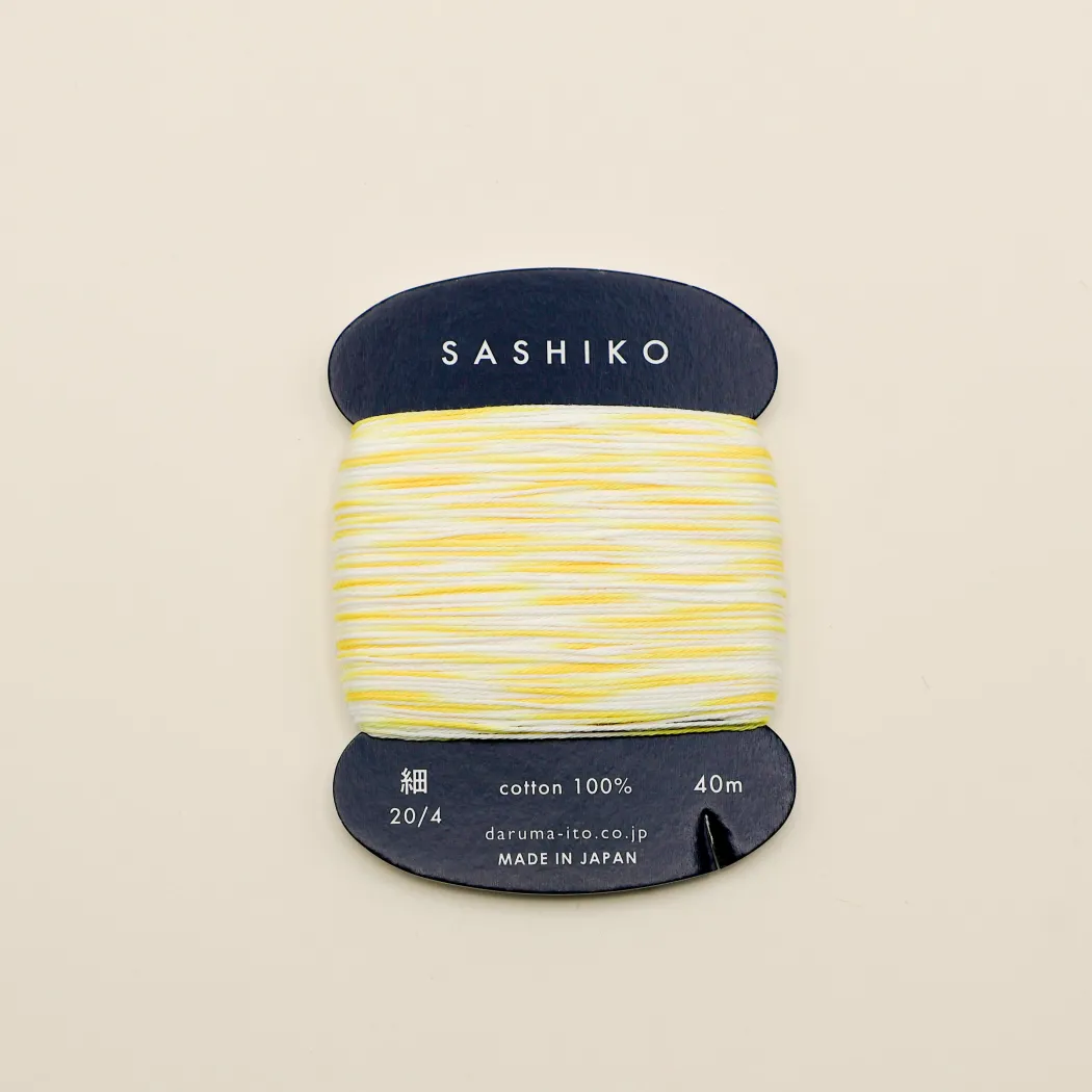 Sashiko KASURI tråd fra Daruma - Lemon Squash / 303