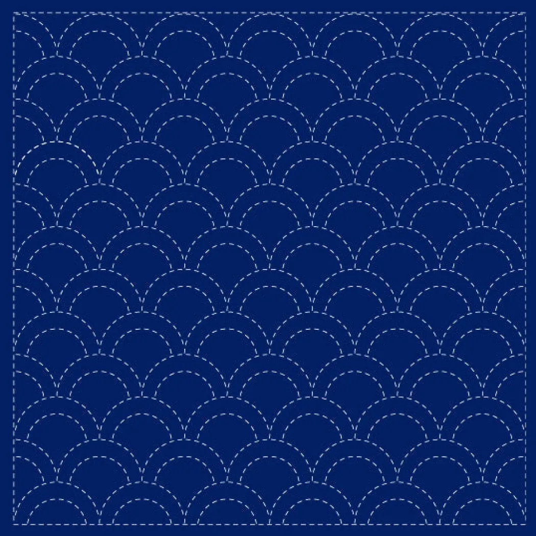 Sashiko Sampler fra Daruma - Seigaiha
