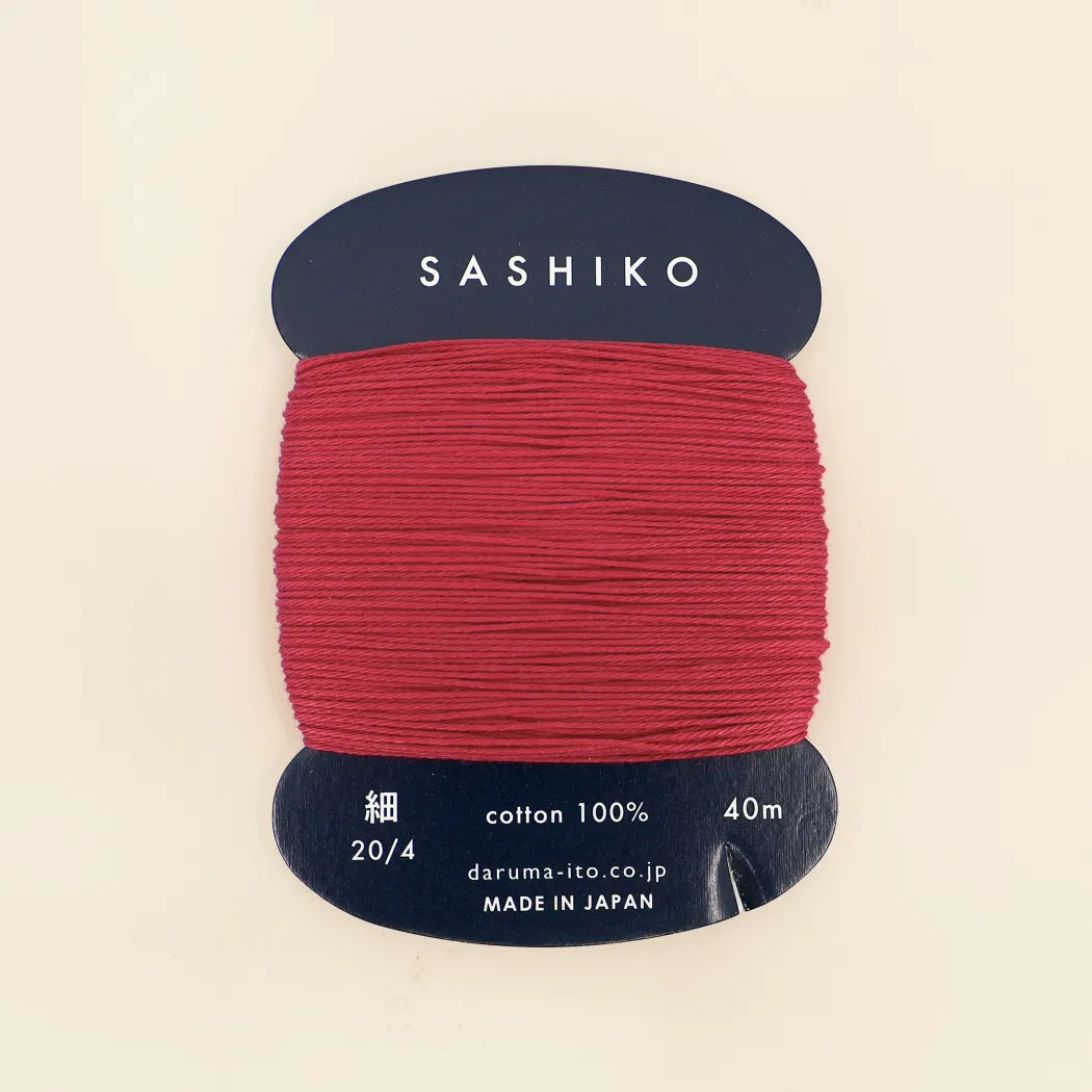 Sashiko tråd fra Daruma - Hindbærrød / 221