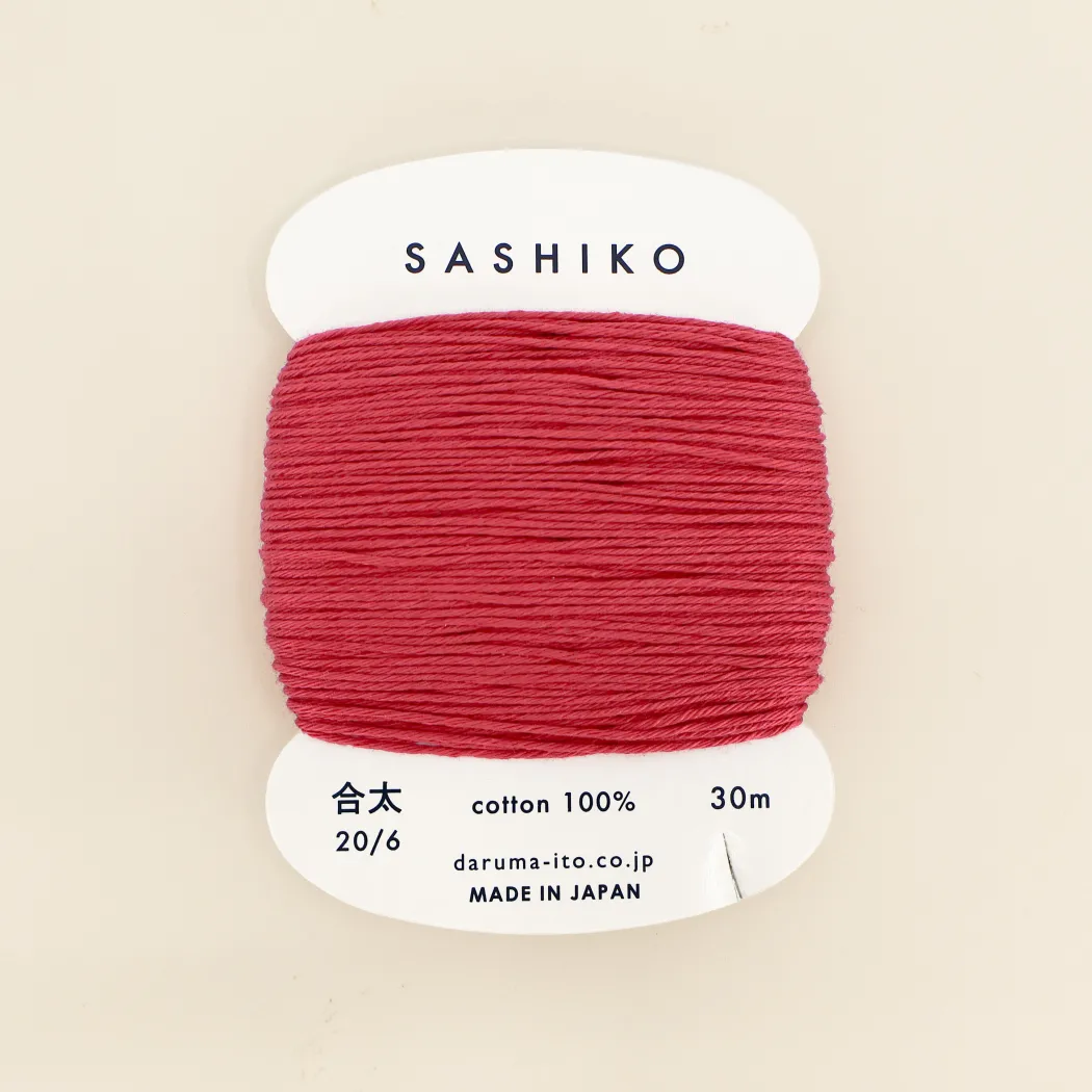 Sashiko tråd fra Daruma - Hindbærrød / 221