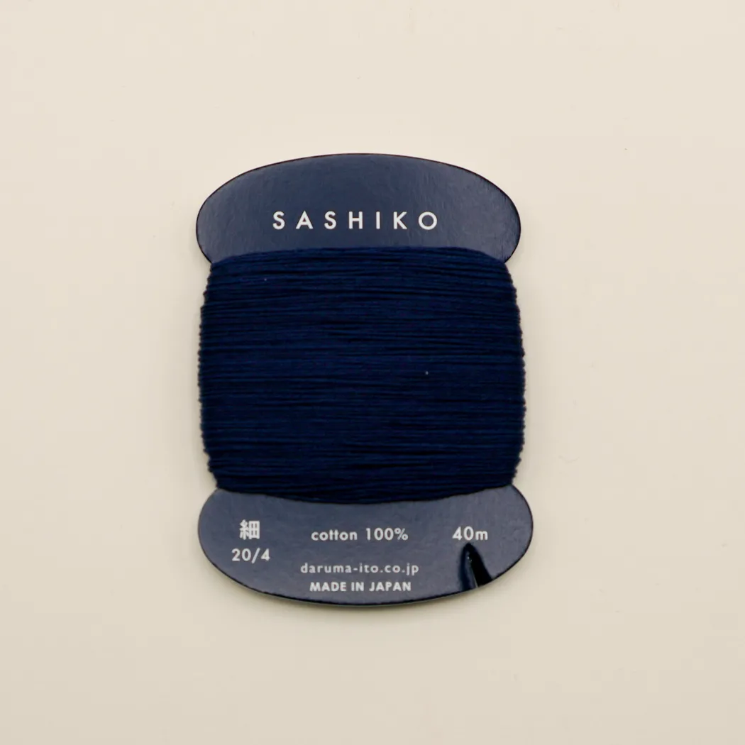 Sashiko tråd fra Daruma - Mørkeblå / 216