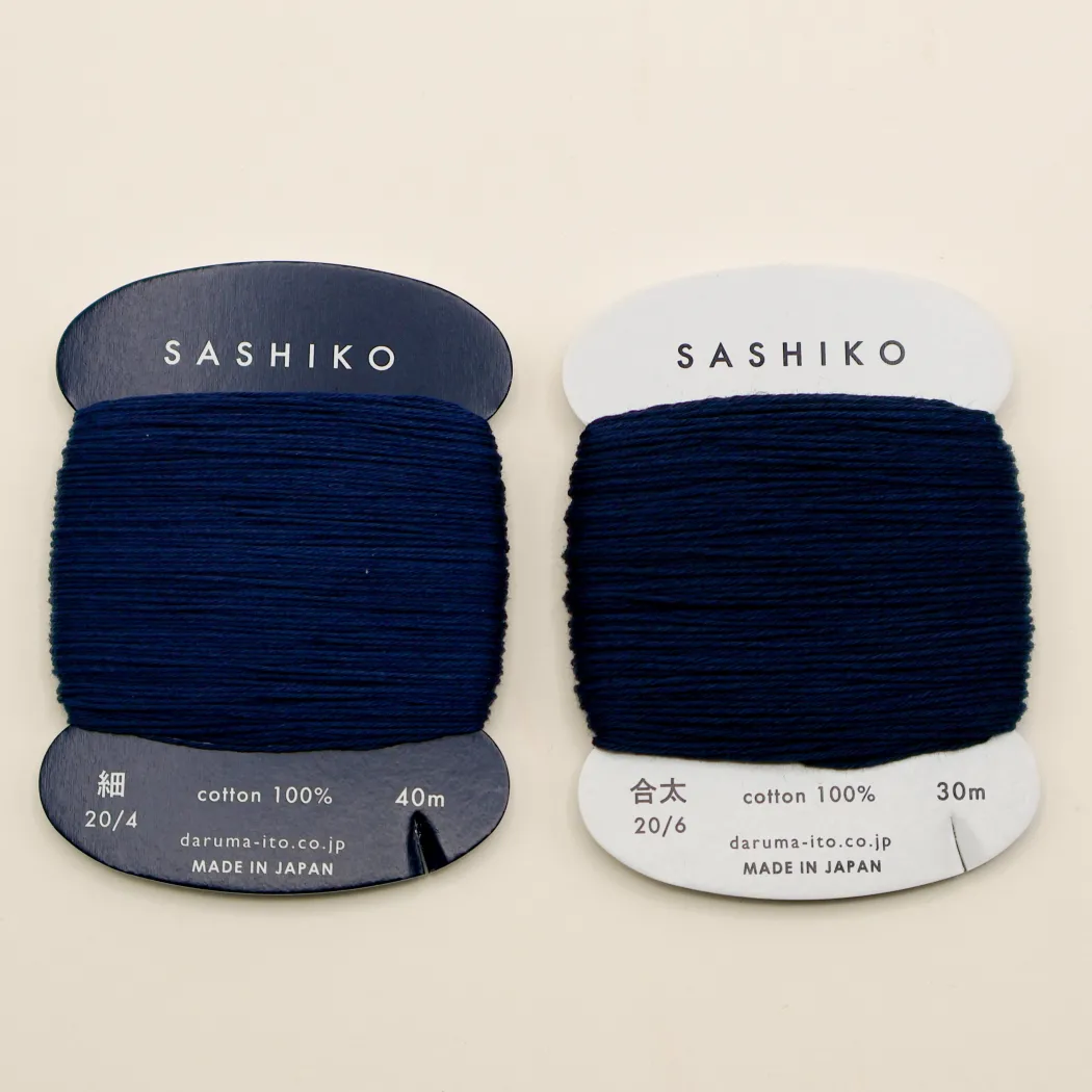 Sashiko tråd fra Daruma - Mørkeblå / 216