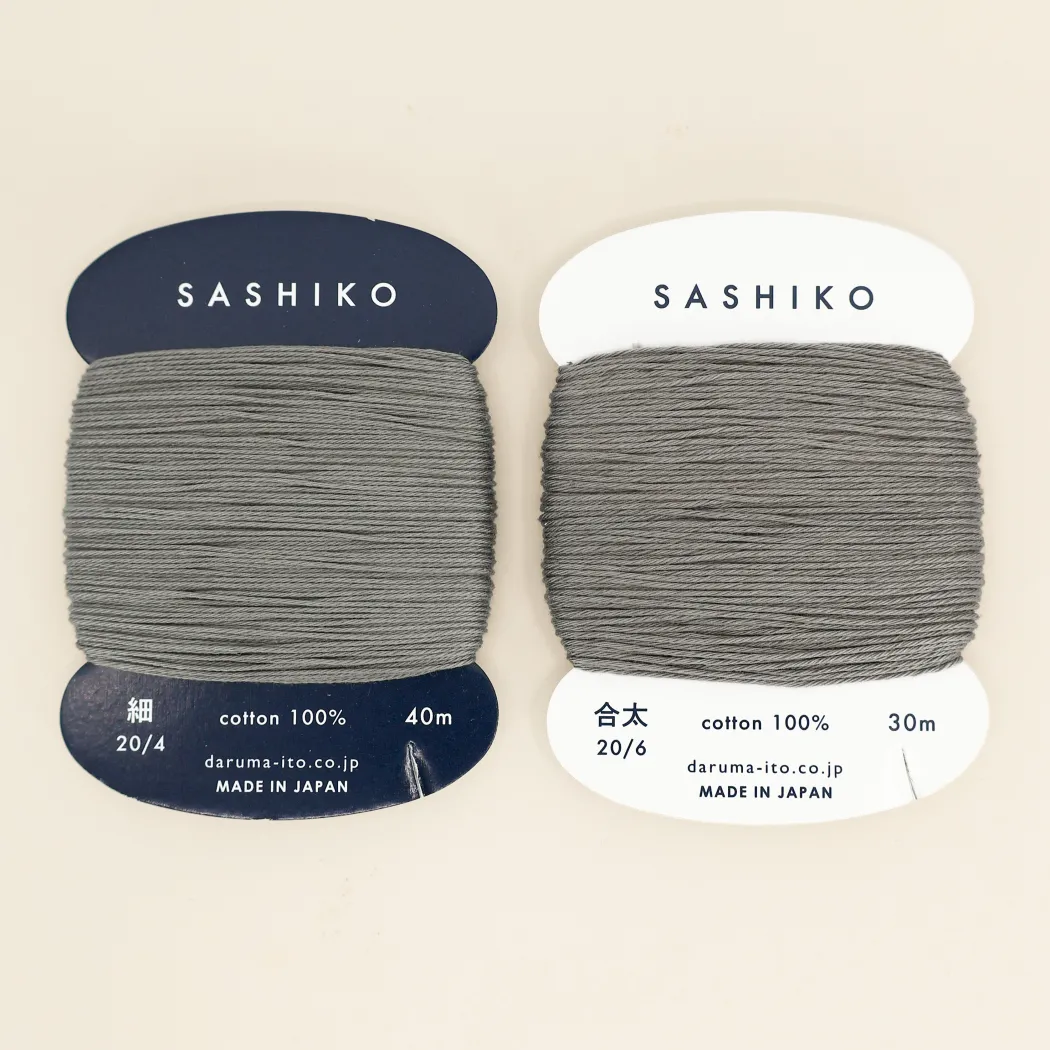 Sashiko tråd fra Daruma - Mørk grå / 229
