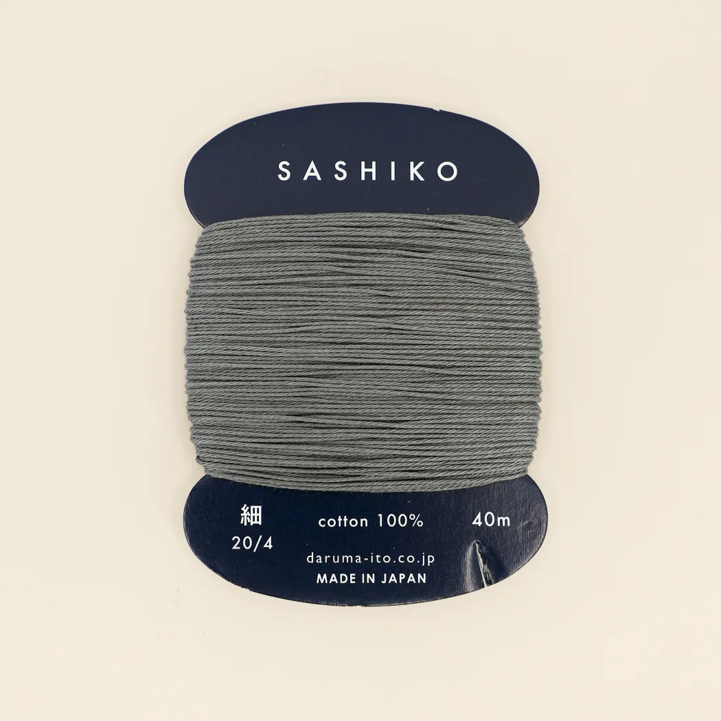 Sashiko tråd fra Daruma - Mørk grå / 229