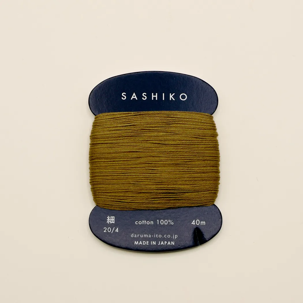 Sashiko tråd fra Daruma - Oliven grøn / 228