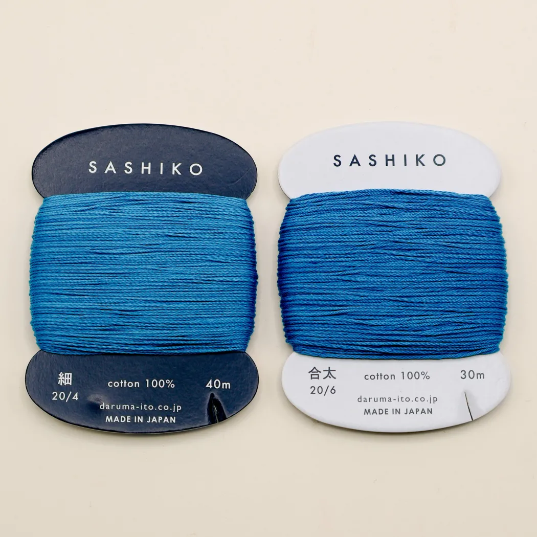 Sashiko tråd fra Daruma - Petrolblå / 224