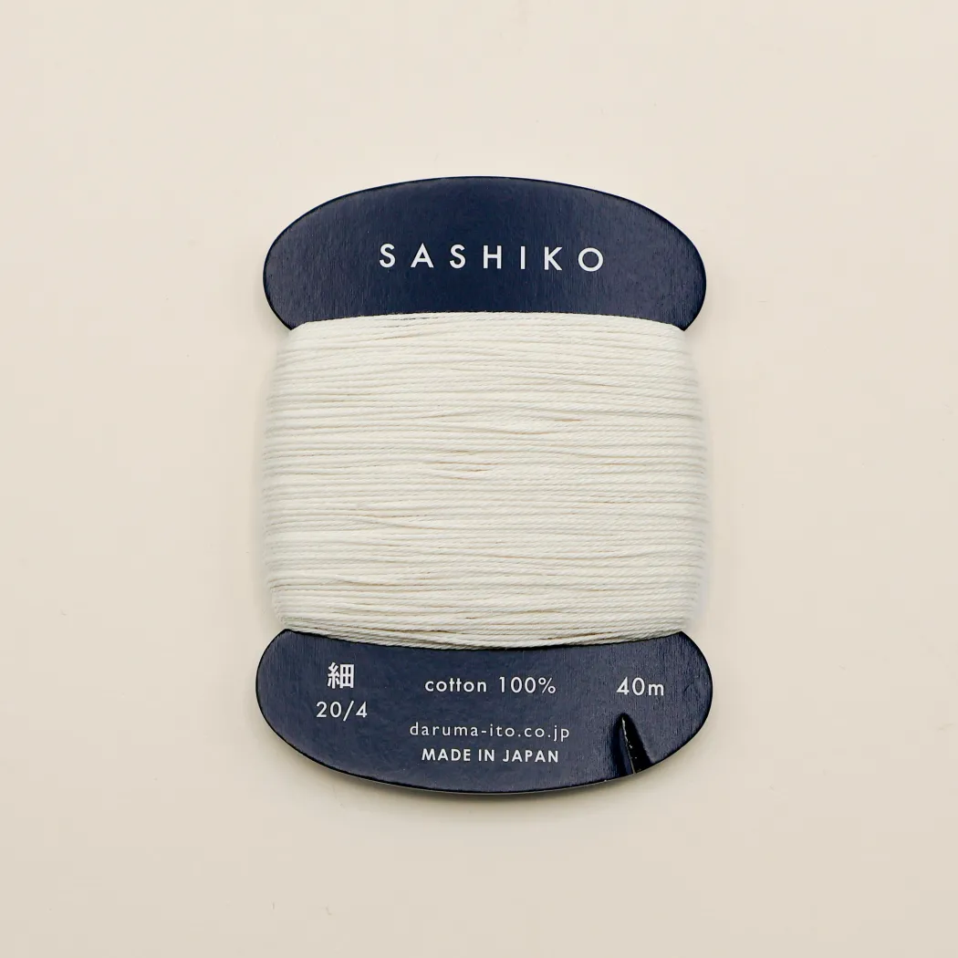 Sashiko tråd fra Daruma - Råhvid / 202