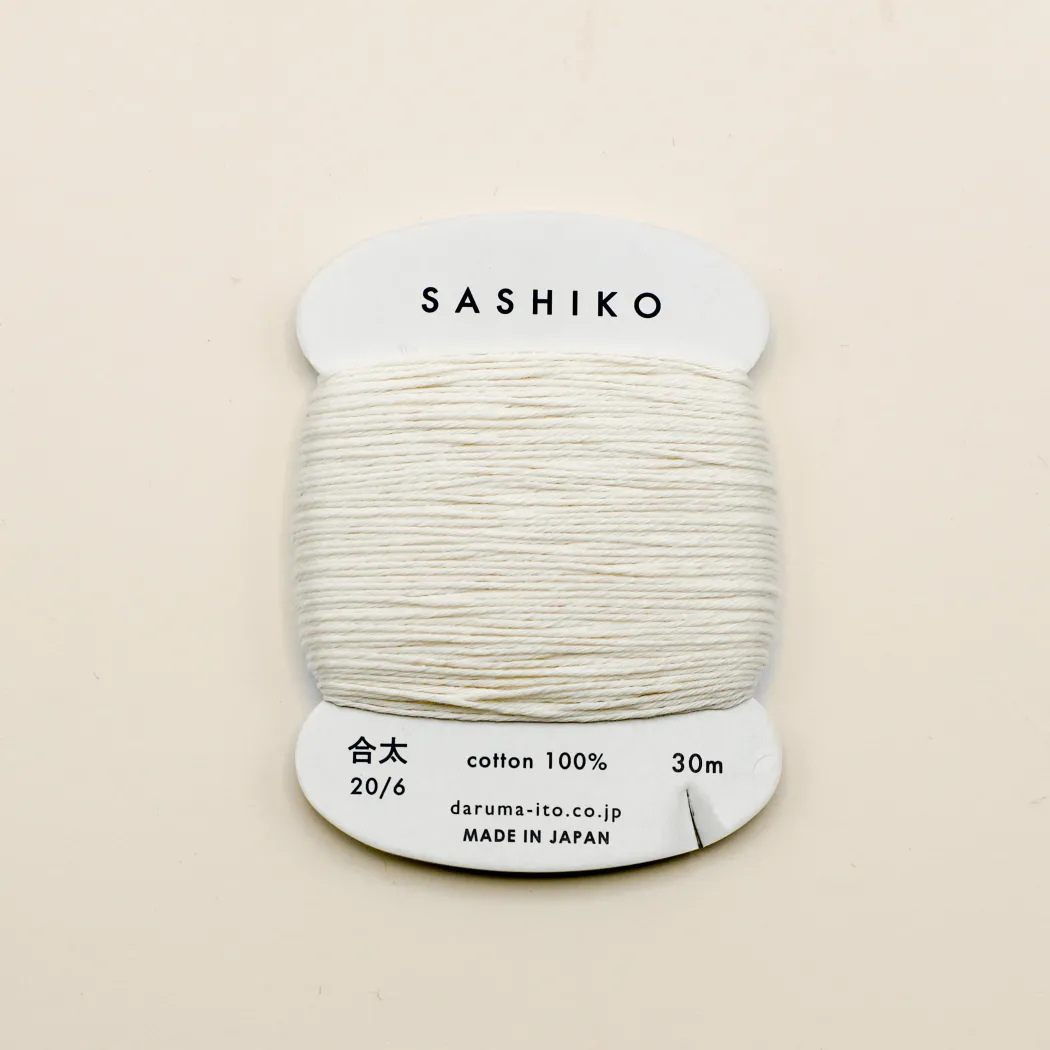Sashiko tråd fra Daruma - Råhvid / 202