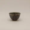 Sencha tekop med grøn og brun glasur