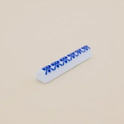 Spisepindeholder - Hvid med blå detaljer