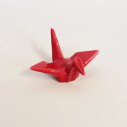Spisepindeholder - Origami trane, rød