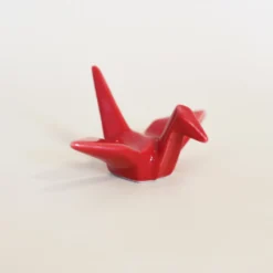 Spisepindeholder - Origami trane, rød
