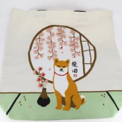 Tote bag - Shiba og sakurablomster på tatamimåtte