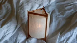 Trådløs LED lampe i rispapir